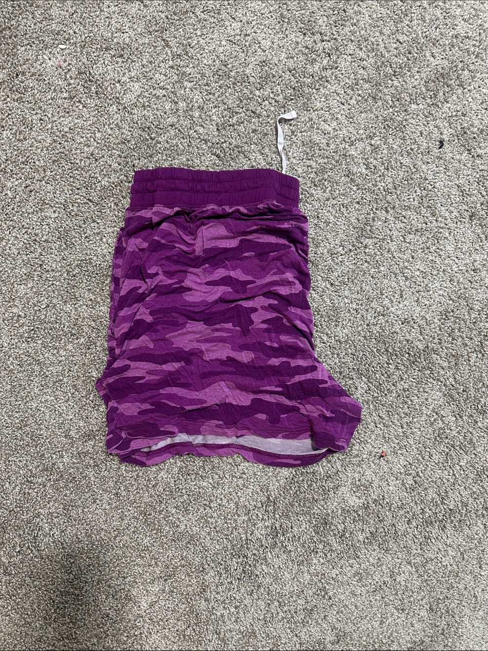 Purple Camo Knit Pull-On Skirt